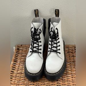 White platform Dr. Martens